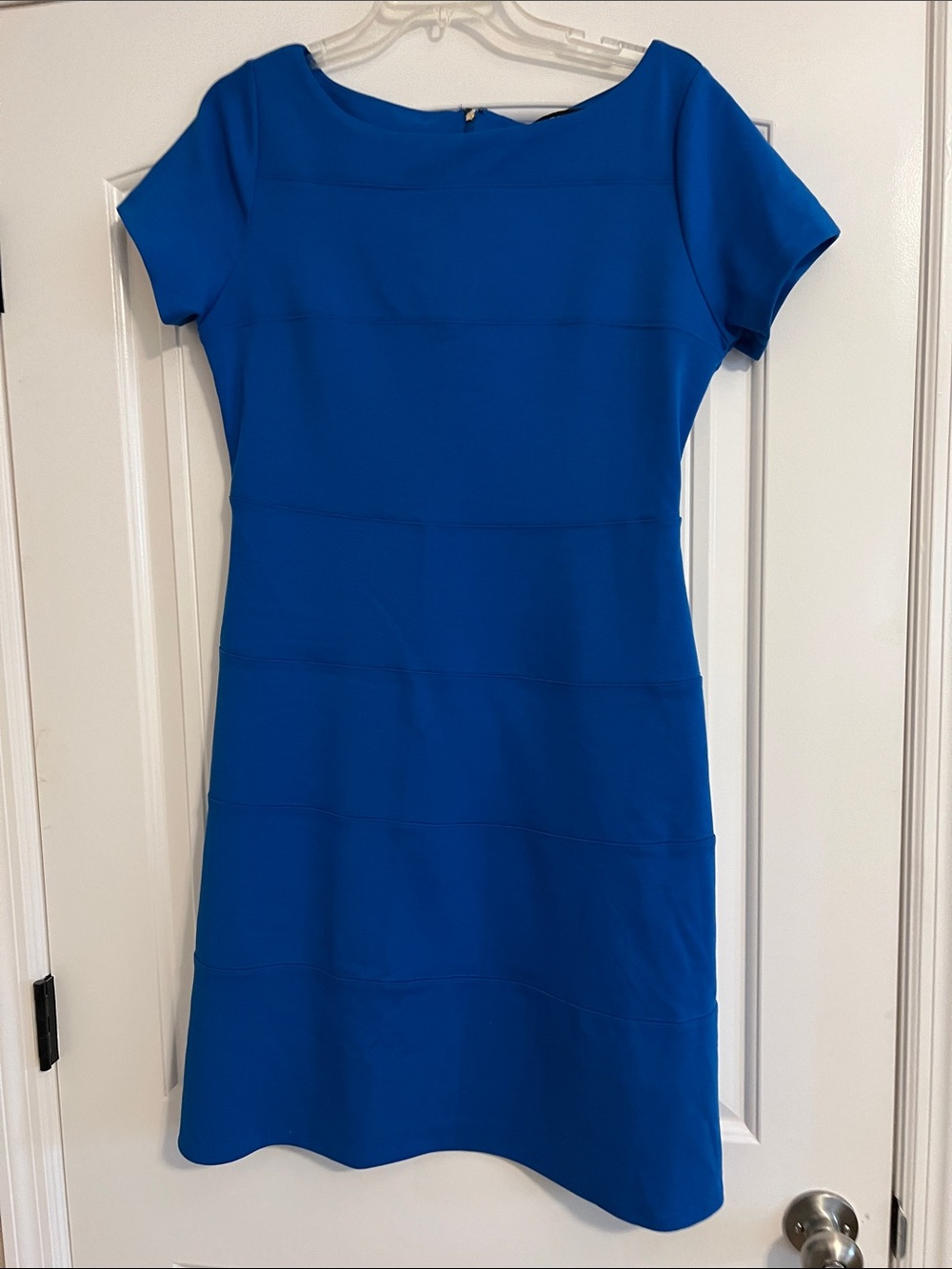 Ivanka Trump Bright Blue Short-Sleeve Midi Dress